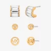 3-Piece Cubic Zirconia Stud Earrings Gift Set