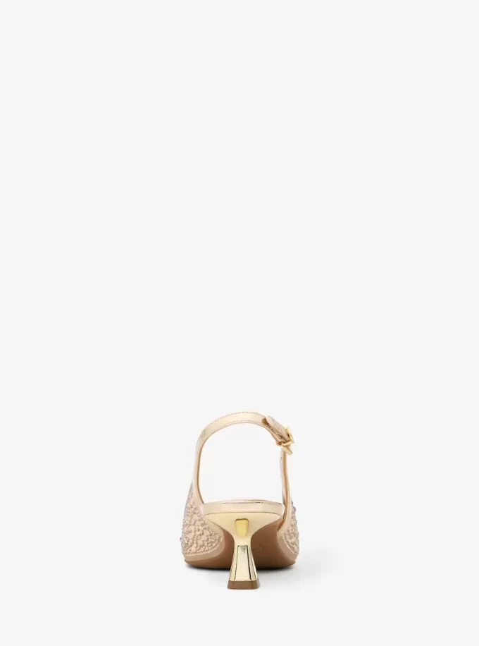 Amali Embellished Metallic Pump