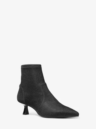 Amali Glitter Chain-Mesh Kitten Boot