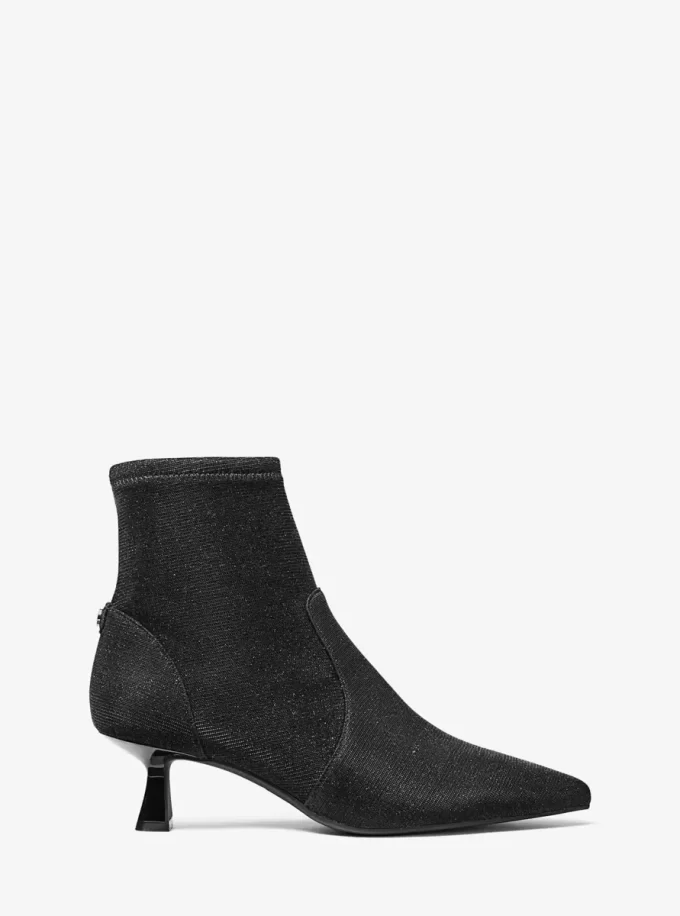 Amali Glitter Chain-Mesh Kitten Boot Amali Glitter Chain-Mesh Kitten Boot