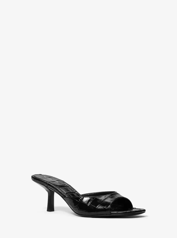 Anita Crocodile Embossed Leather Sandal Anita Crocodile Embossed Leather Sandal