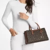 Arden Medium Printed Signature Logo Satchel