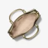Arden Metallic Top-Zip Satchel