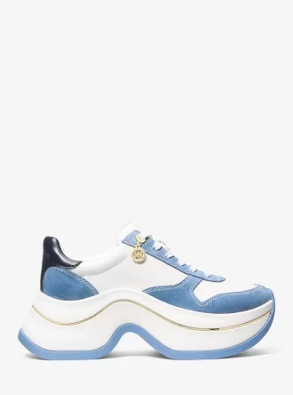Arla Leather and Suede Trainer