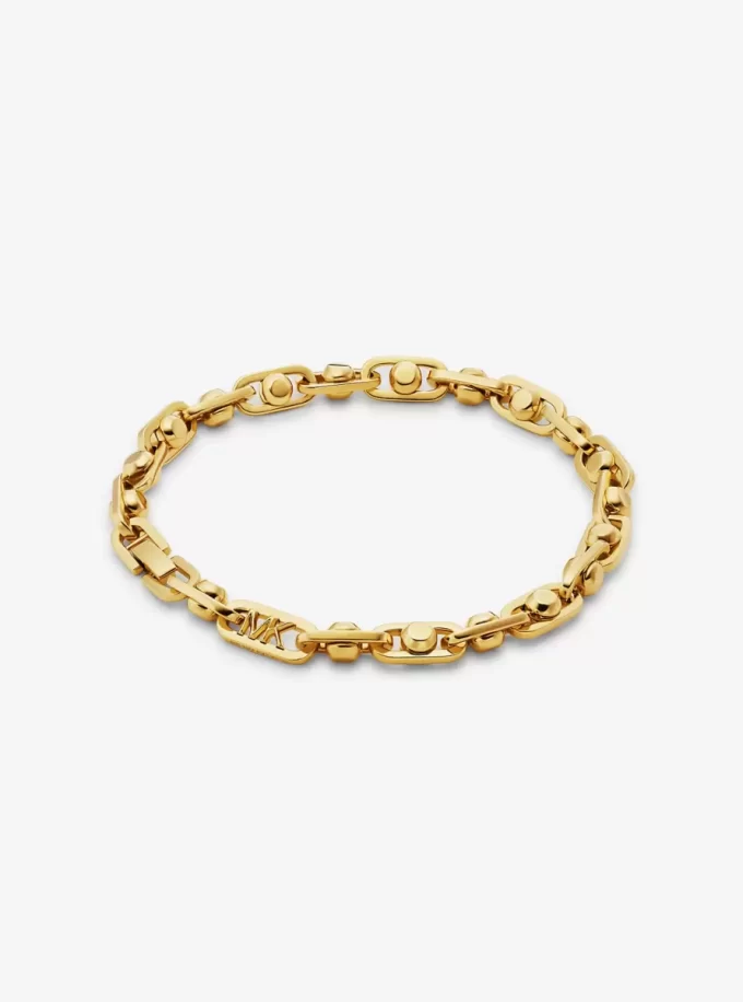 Astor Link Precious Metal-Plated Brass Bracelet Astor Link Precious Metal-Plated Brass Bracelet