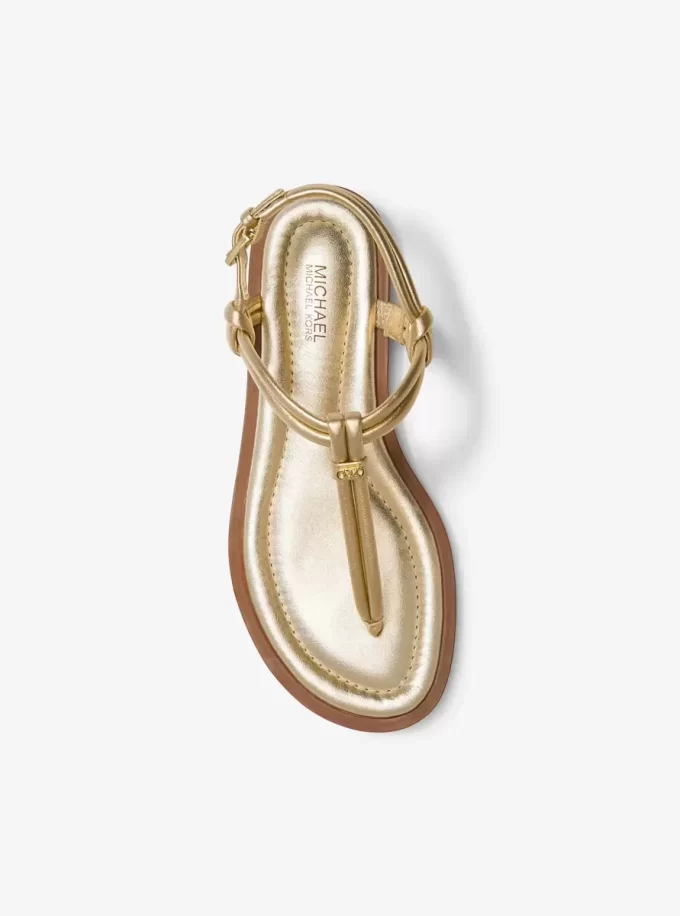 Astra Metallic Leather T-Strap Sandal Astra Metallic Leather T-Strap Sandal