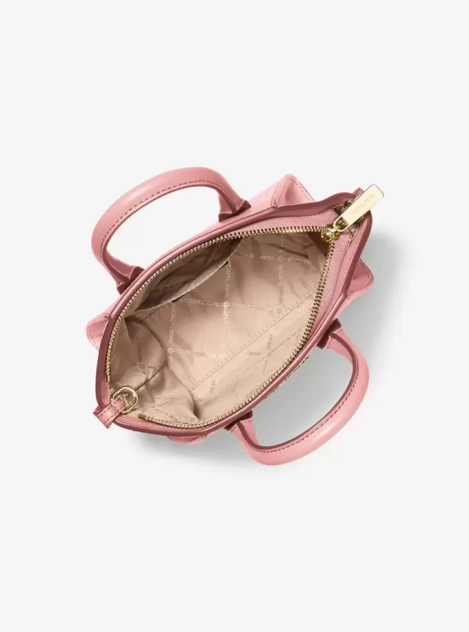 Avril Extra-Small Leather and Suede Satchel
