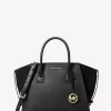 Avril Large Leather and Suede Satchel