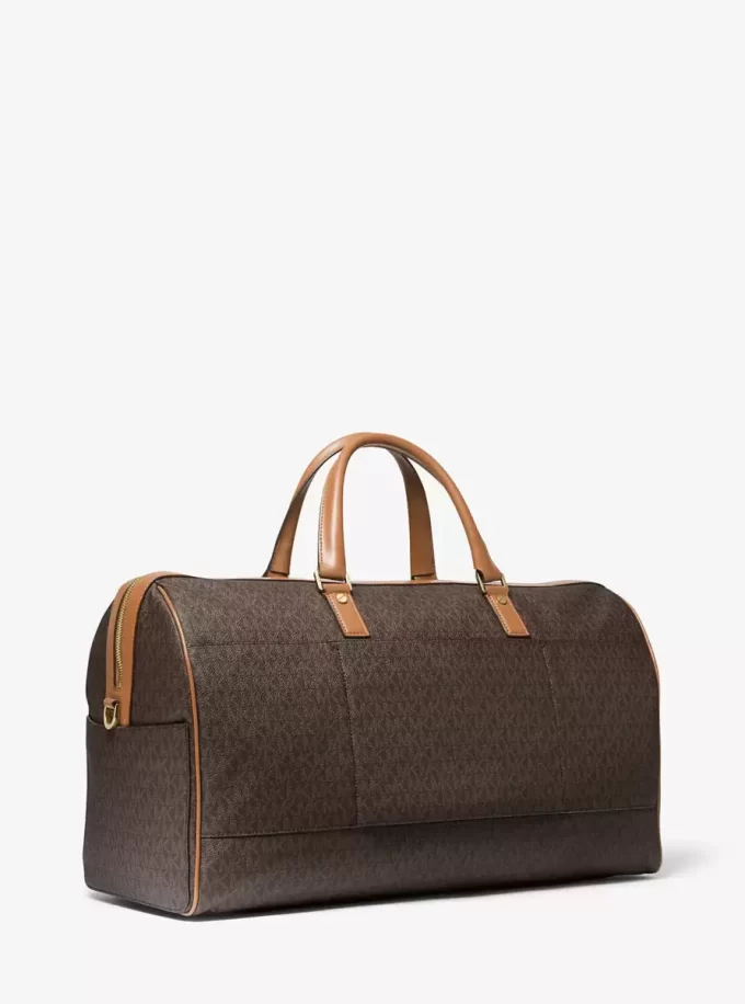 Bedford Travel Extra-Large Signature Logo Stripe Weekender Bag Bedford Travel Extra-Large Signature Logo Stripe Weekender Bag