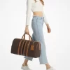 Bedford Travel Extra-Large Signature Logo Stripe Weekender Bag Bedford Travel Extra-Large Signature Logo Stripe Weekender Bag
