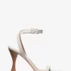 Bianca Crocodile Embossed Leather Sandal