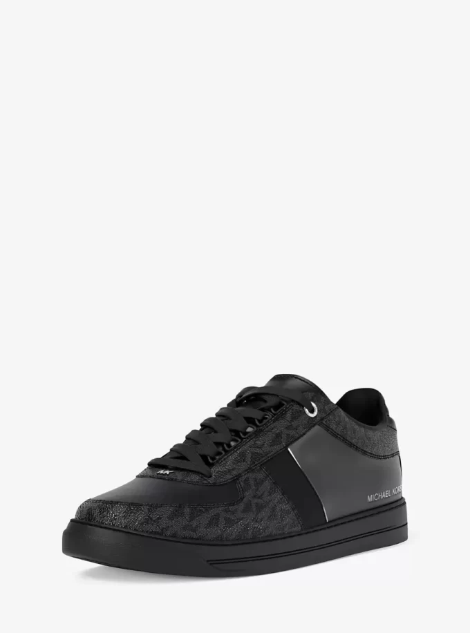 Brady Signature Logo and Leather Sneaker