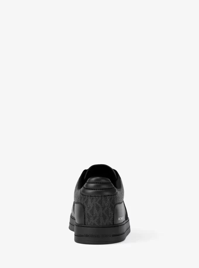 Brady Signature Logo and Leather Sneaker