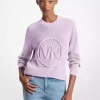 Braided Logo Cotton Blend Sweater