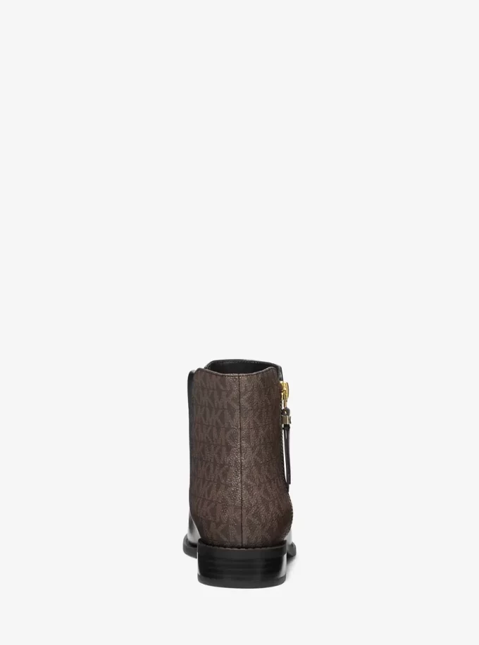 Britt Signature Logo Trim Ankle Boot