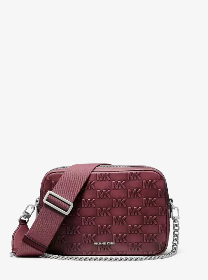Bryant Medium Burnished Leather Camera Crossbody Bag