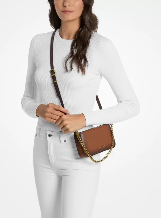 Bryant Small Burnished Leather Convertible Pochette