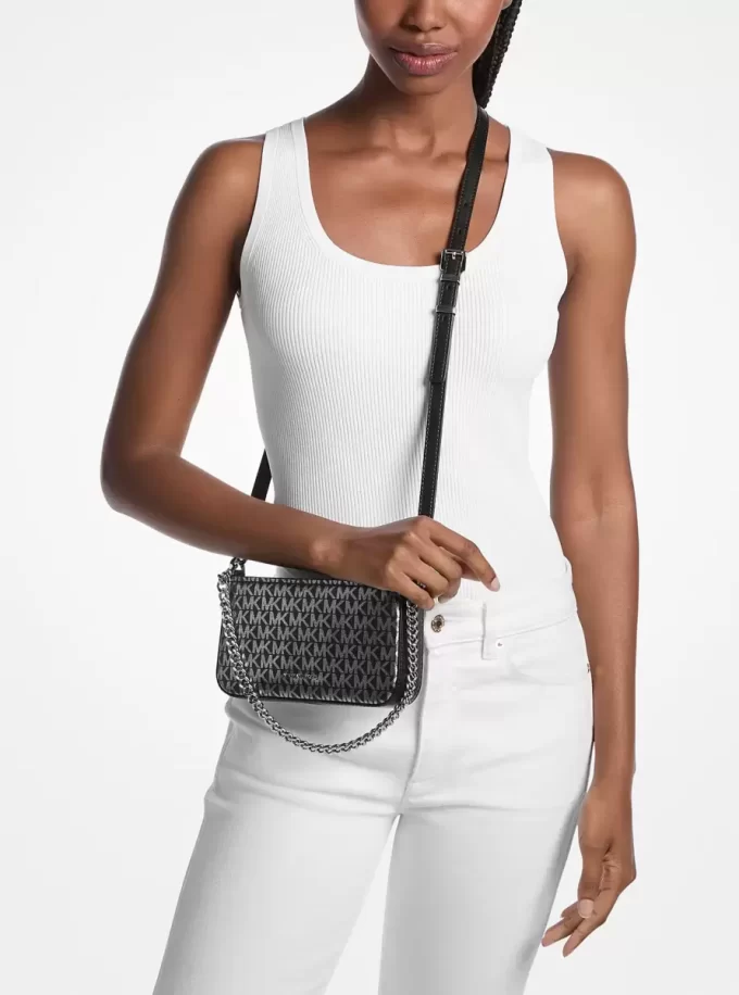 Bryant Small Metallic Signature Logo Convertible Pochette Bryant Small Metallic Signature Logo Convertible Pochette