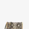 Bryant Small Snake Embossed Leather Convertible Pochette