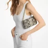 Bryant Small Snake Embossed Leather Convertible Pochette