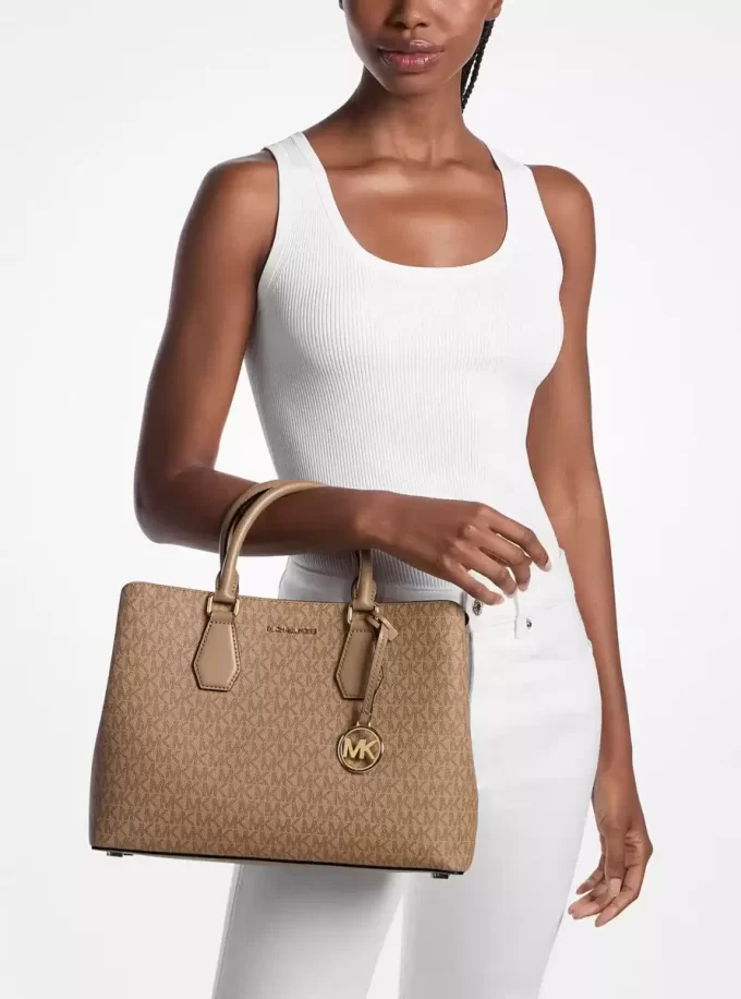 Camille Large Signature Logo Satchel