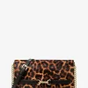 Carson Large Leopard Print Calf Hair Crossbody Bag