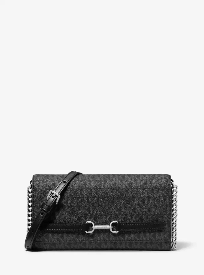 Carson Large Signature Logo Convertible Crossbody Bag