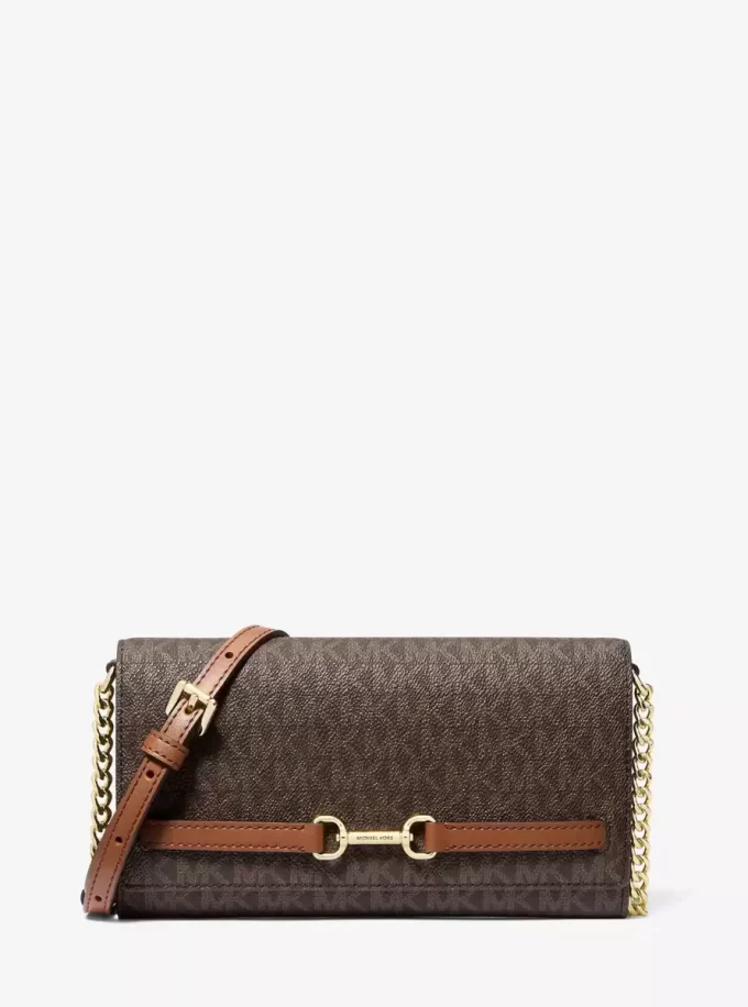 Carson Large Signature Logo Convertible Crossbody Bag