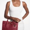 Carson Medium Crocodile Embossed Satchel