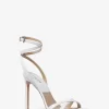 Chrissy Crocodile Embossed Leather Sandal
