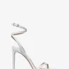 Chrissy Crocodile Embossed Leather Sandal