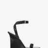 Claudia Crocodile Embossed Leather Wedge Sandal