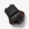 Colby Medium Logo Embossed Burnished Leather Backpack