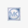Color-Block Logo Charm Silk Bandana