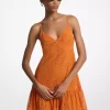 Corded Floral Lace Mini Slip Dress