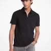Cotton Blend Piqué Zip-Up Polo Shirt Cotton Blend Piqué Zip-Up Polo Shirt