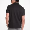 Cotton Blend Piqué Zip-Up Polo Shirt Cotton Blend Piqué Zip-Up Polo Shirt