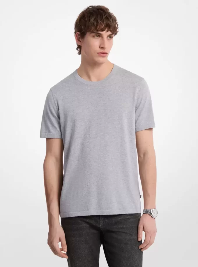 Cotton Short-Sleeve Sweater Cotton Short-Sleeve Sweater