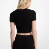 Crocheted Viscose Blend Layered Top