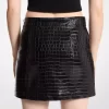 Crocodile Embossed Mini Skirt Crocodile Embossed Mini Skirt