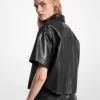 Cropped Leather Shirt