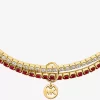 Cubic Zirconia Double Wrap Stretch Tennis Bracelet