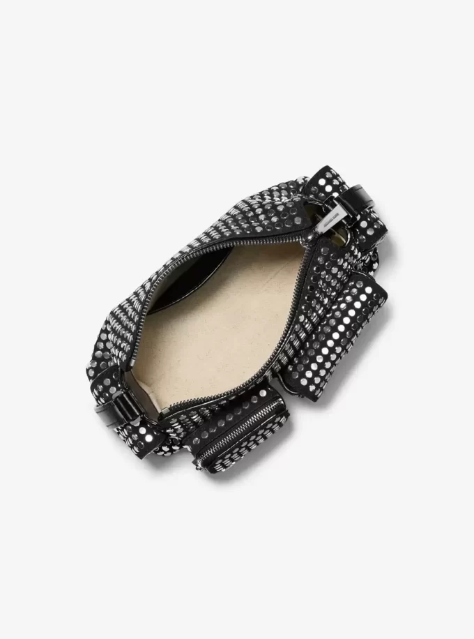 Dakota Small Studded Suede Shoulder Bag