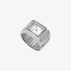 Darrington Pavé Silver-Tone Ring Watch Darrington Pavé Silver-Tone Ring Watch