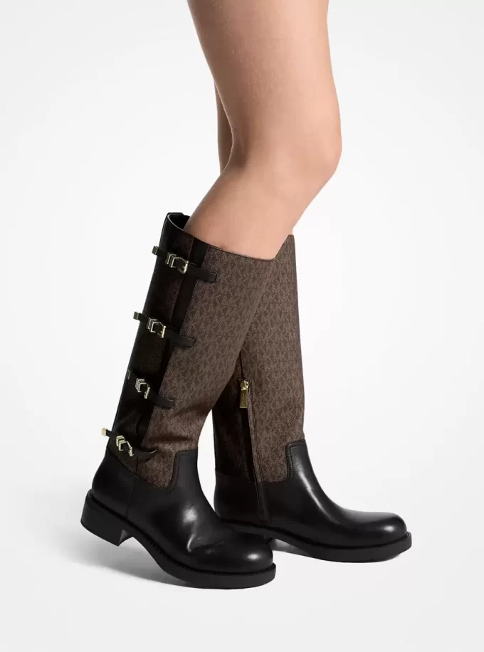 Darrington Signature Logo and Leather Boot