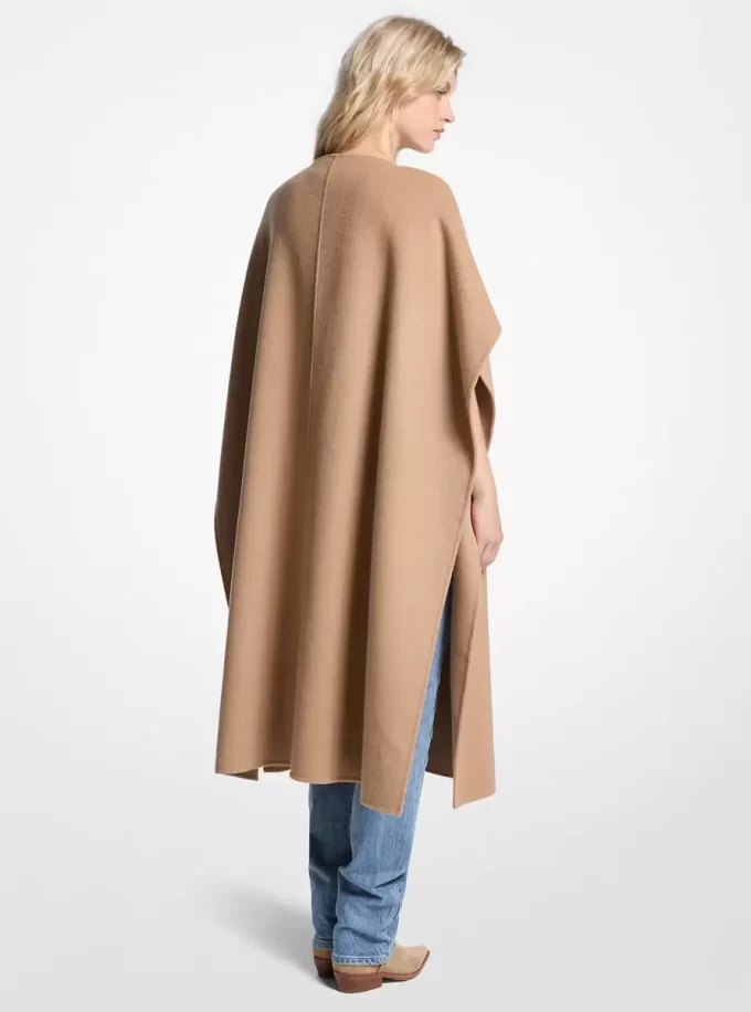 Double Face Wool Blend Cape Double Face Wool Blend Cape