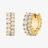 Double Pavé Huggie Earrings