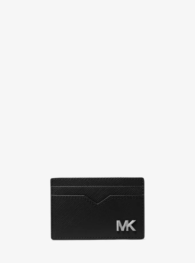 Edison Scratch-Resistant Crossgrain Leather Card Case