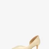 Elyse Crackled Metallic Leather Kitten Pump