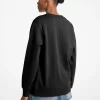 Embellished Logo Cotton Blend Sweatshirt